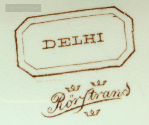 Rörstrand Delhi 1892 - 1907 Nr24 ModAY Uppläggningsfat Stämpel
